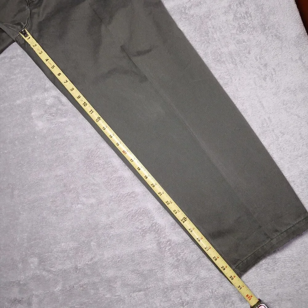 Banana Republic Mens Tag 38x32 Measures 38x30 Olive Green Pleated Chino Pants